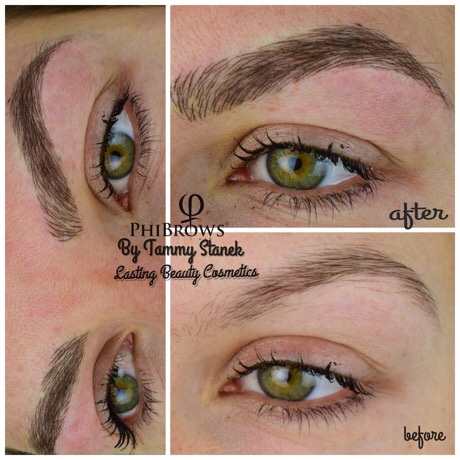 Microblading eyebrows; Permanent Makeup by Lasting Beauty Cosmetics